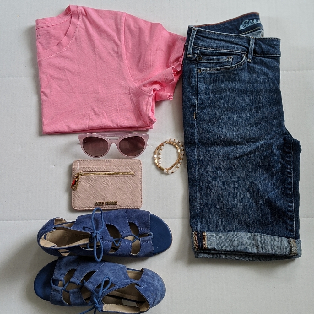 Eddie Bauer blue Jean Bermuda Shorts